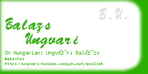 balazs ungvari business card